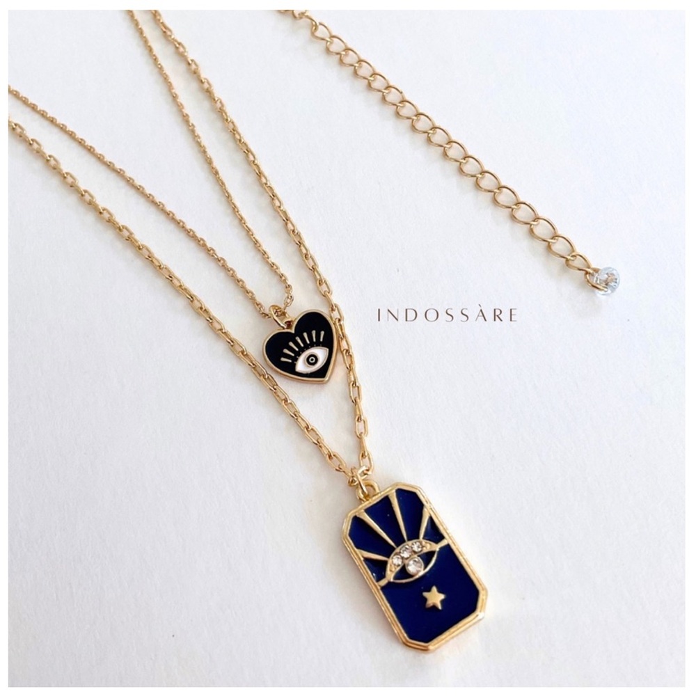 💝Boutique~Evil Eye 🧿 Tarot Card Layered Necklace 💫